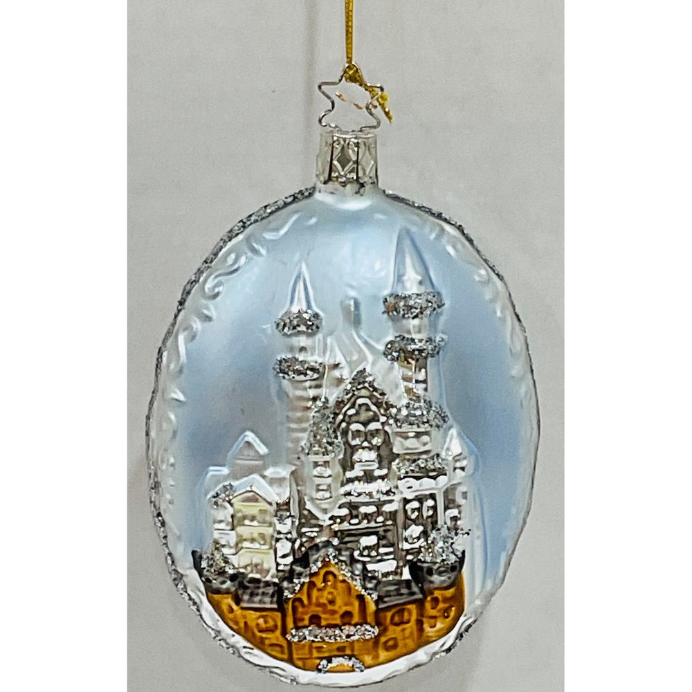 Walt Disney W Cinderella Castle Krebs glass Lauscha Glas Xmas ornament 2014 EXC